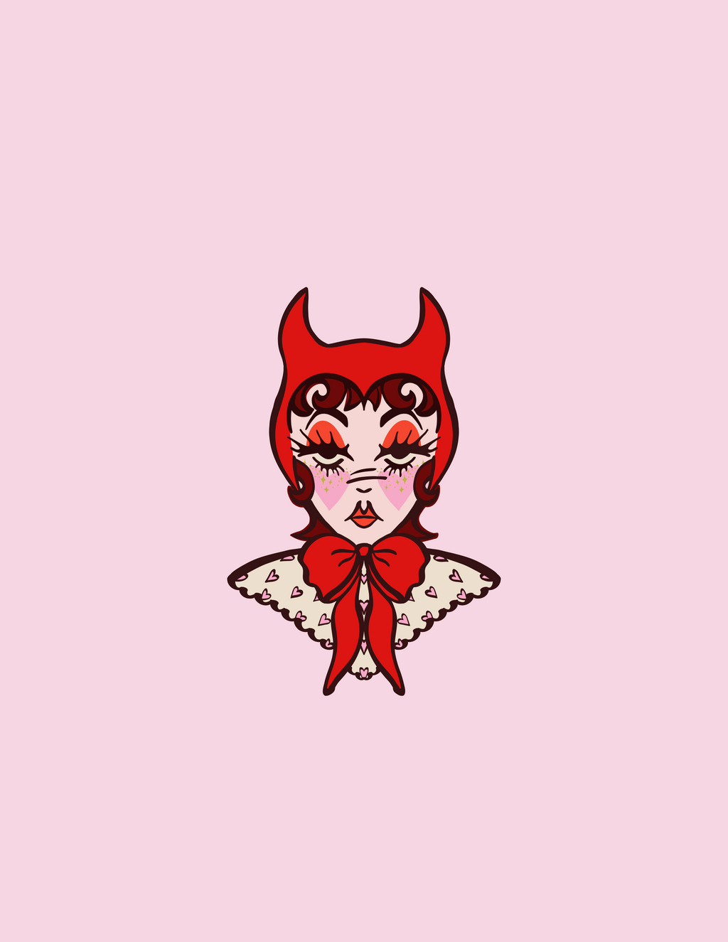 Devil Galentine's Day Party Girl Print